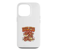 Carcasa para iPhone 13 Pro Diseño Divertido de Bacon Stack Overflow para desayunar