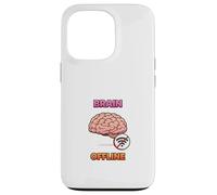 Carcasa para iPhone 13 Pro Diseño Divertido del Humor tecnológico del Cerebro Fuera de línea