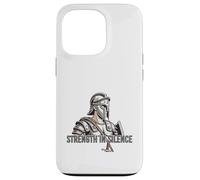 Carcasa para iPhone 13 Pro Diseño Espartano de Guerrero de Fuerza en Silencio
