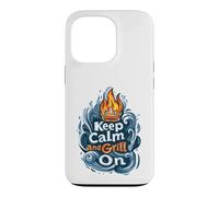 Carcasa para iPhone 13 Pro Diseño Keep Calm and Grill On BBQ Pitmaster