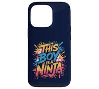 Carcasa para iPhone 13 Pro Divertida Fiesta de cumpleaños de This Boy Is a Ninjas Warrior Kid