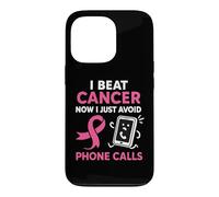 Carcasa para iPhone 13 Pro Divertida superviviente de cáncer de Mama Pink Ribbon Warrior Antisocial