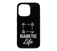 Carcasa para iPhone 13 Pro Divertida Tabla de Estilo de Vida de Diabetic Life para diabéticos Fun Wear