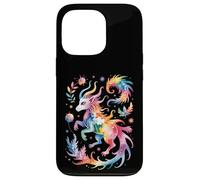 Carcasa para iPhone 13 Pro Divertidas Criaturas mágicas Acuarela Salpicadura Abstracto