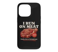 Carcasa para iPhone 13 Pro Divertidísimo Filete cetogénico carnívoro de I Run on Meat Carbs Conspiracy