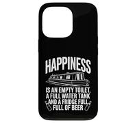 Carcasa para iPhone 13 Pro Divertido Canal Boating Narrowboat Barco Continuo Cruiser