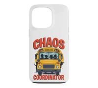 Carcasa para iPhone 13 Pro Divertido Conductor de autobús Escolar Coordinador Profesional de Caos
