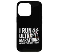 Carcasa para iPhone 13 Pro Divertido Ultra Maratón Diciendo Dolor Es Mi Amigo Corredor