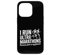 Carcasa para iPhone 13 Pro Divertido Ultra Maratón Diciendo Dolor Es Mi Amigo Corredor