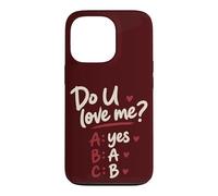Carcasa para iPhone 13 Pro Do U Love Me Yes No Maybe Humor de Pareja Cita romántica