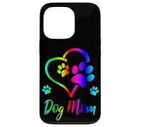 Carcasa para iPhone 13 Pro Dog Mom Dog Paw Print Cute Puppy Breeds Black