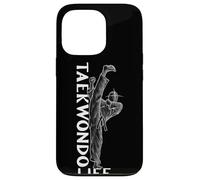Carcasa para iPhone 13 Pro Dollyo Chagi Casa Redonda Dibujo de la Vida del Taekwondo