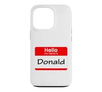 Carcasa para iPhone 13 Pro Donald, Hola, me llamo Etiqueta, Placa