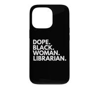 Carcasa para iPhone 13 Pro Dope Bibliotecaria Mujer Negra Bibliotecarios Afroamericanos