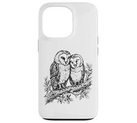 Carcasa para iPhone 13 Pro Dos Búhos Vida Silvestre Bosque Observador De Aves