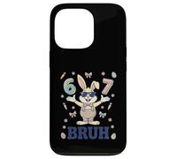 Carcasa para iPhone 13 Pro Easter Six Seven Bruh 67 Bunny Gafas de Sol para Hombres, Adolescentes y niños