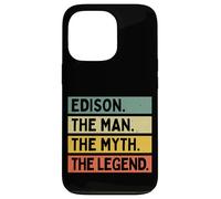 Carcasa para iPhone 13 Pro Edison The Man The Myth The Legend - Cita Personalizada Divertida