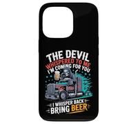Carcasa para iPhone 13 Pro El Diablo me susurró Que traigo Cerveza