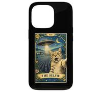 Carcasa para iPhone 13 Pro El Gato Selfie Tarot Carta OVNI Alien Sci Fi Parodia Invasión