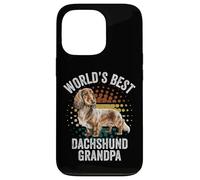 Carcasa para iPhone 13 Pro El Mejor Perro Salchicha del Mundo Abuelo Weiner Dog Doxie Granddog