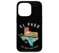 Carcasa para iPhone 13 Pro El Paso Texas Outdoors Vintage Nature Illustration