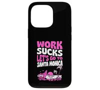 Carcasa para iPhone 13 Pro El Trabajo apesta Vamos a IR a Santa Mónica Floral Surf Vacaciones