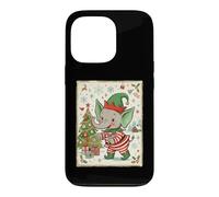 Carcasa para iPhone 13 Pro Elefante Santa's Elf Christmas Tree Presents Retro Holiday