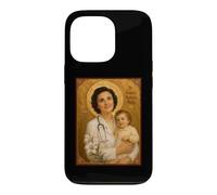 Carcasa para iPhone 13 Pro Elegante Icono católico de Santa Gianna Beretta Molla