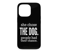 Carcasa para iPhone 13 Pro Ella eligió al Perro Que la Gente tenía su Oportunidad Mujer introvertida
