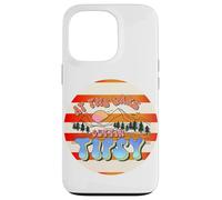 Carcasa para iPhone 13 Pro En el Lago, emborrachándose, Retro, de los 70, Mountain Sunset Camping