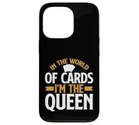 Carcasa para iPhone 13 Pro En el Mundo de Las Cartas im The Queen Trading Card