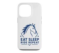 Carcasa para iPhone 13 Pro Equestrian Horse Riding Lover Eat Sleep Ride Repeat