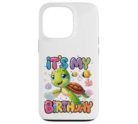 Carcasa para iPhone 13 Pro Es mi cumpleaños Tortuga Nadando