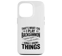 Carcasa para iPhone 13 Pro Eso es lo Que Hago Juego al Backgammon y sé Cosas