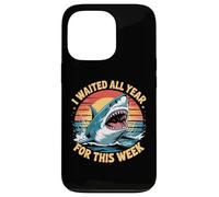 Carcasa para iPhone 13 Pro Esperé Todo el año para Esta Semana Amante de los Tiburones Ocean Wildlife