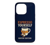Carcasa para iPhone 13 Pro Espresso Yourself Winter Edition Divertido Juego de Palabras para Amantes del café