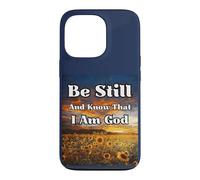 Carcasa para iPhone 13 Pro Estar quieto y Saber: Salmos Biblia edificante pacífica Cristiana