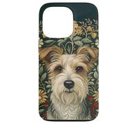 Carcasa para iPhone 13 Pro Estilo Jack Russell Terrier William Morris de Pelo Duro