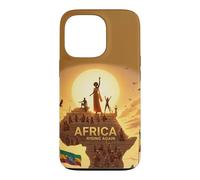 Carcasa para iPhone 13 Pro Ethiopian Flag Rasta Africa Rising Again from Ethiopia