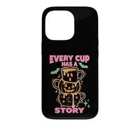 Carcasa para iPhone 13 Pro Every Cup Has A Story Halloween Coffee Lover Mug Stack