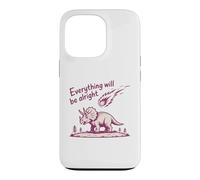 Carcasa para iPhone 13 Pro Everything Is Alright Dinosaur Asteroid Chaos Graphic Retro