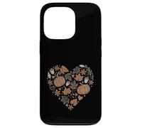 Carcasa para iPhone 13 Pro Fall Pumpkin Fall Leaves Acorns Hearts Rustic Fall Autumn