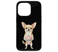 Carcasa para iPhone 13 Pro Feliz Cumpleaños Chihuahua Mamá Lindo Perro Sosteniendo Pastel Vela