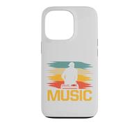 Carcasa para iPhone 13 Pro Festival de música de Silueta de Tocadiscos Retro DJ