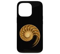 Carcasa para iPhone 13 Pro Fibonacci Spiral Nautilus Shell Matemáticas Geometría Patrón