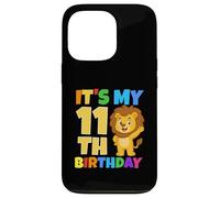 Carcasa para iPhone 13 Pro Fiesta temática de Safari de león de cumpleaños número 11