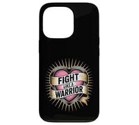 Carcasa para iPhone 13 Pro Fight Like a Warrior Strong Heart - Cita Motivacional