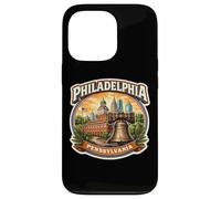 Carcasa para iPhone 13 Pro Filadelfia, Pensilvania, Souvenir City State, Retro, Vintage