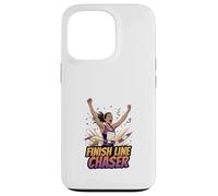 Carcasa para iPhone 13 Pro Finish Line Chaser Running Motivación Atleta Diseño