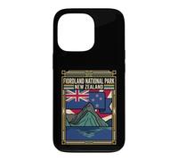 Carcasa para iPhone 13 Pro Fiordland National Park Nueva Zelanda Bandera Gráfico de Viaje